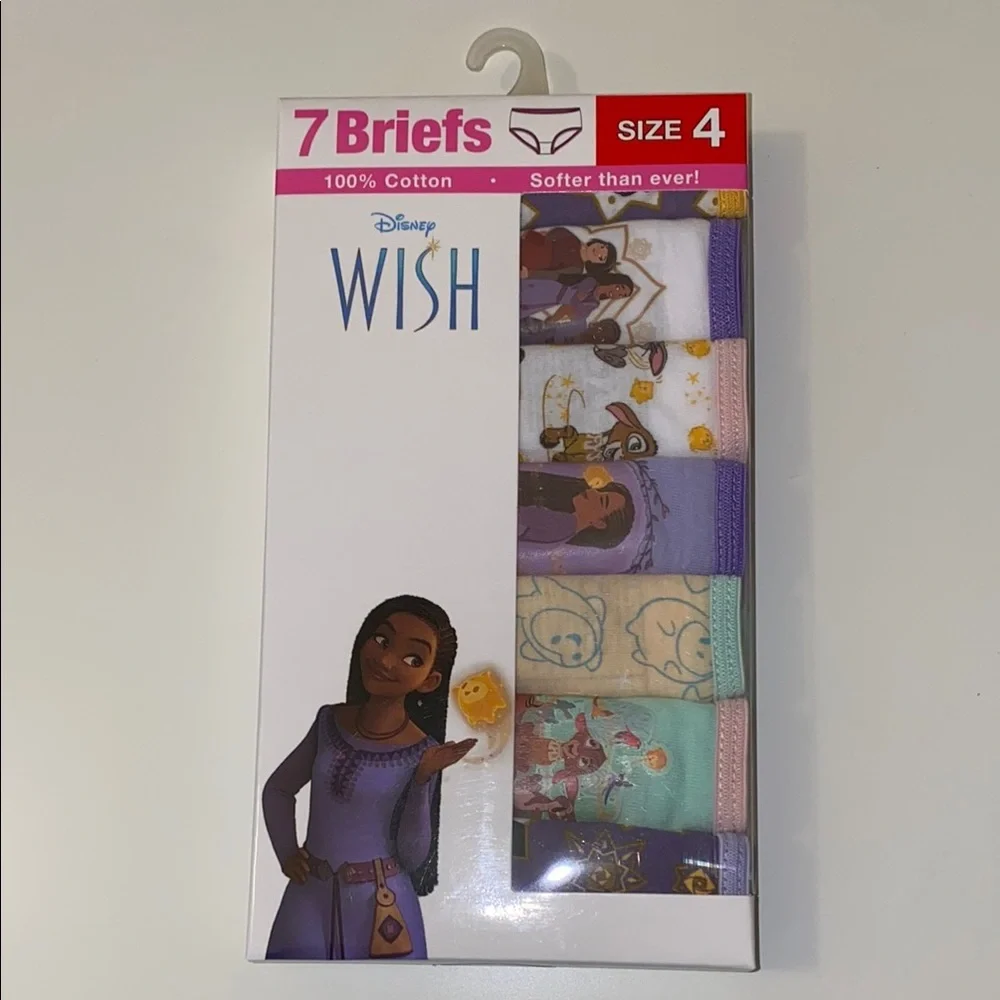 Disney Wish Girls' Briefs Underwear Set Size 4